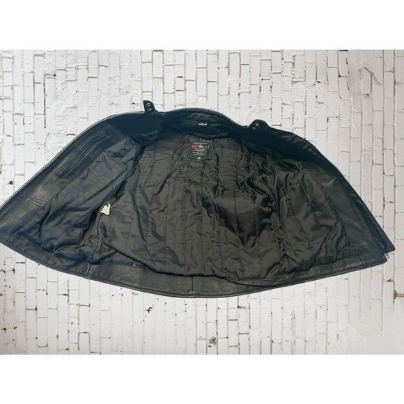 Mossi Genuine Leather Moto Bomber Jacket Sz. 10 - Picture 6 of 14